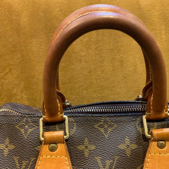 Louis Vuitton Speedy 25 Monogram Leather Satchel Shoulder Bag Purse - Picture 3 of 16